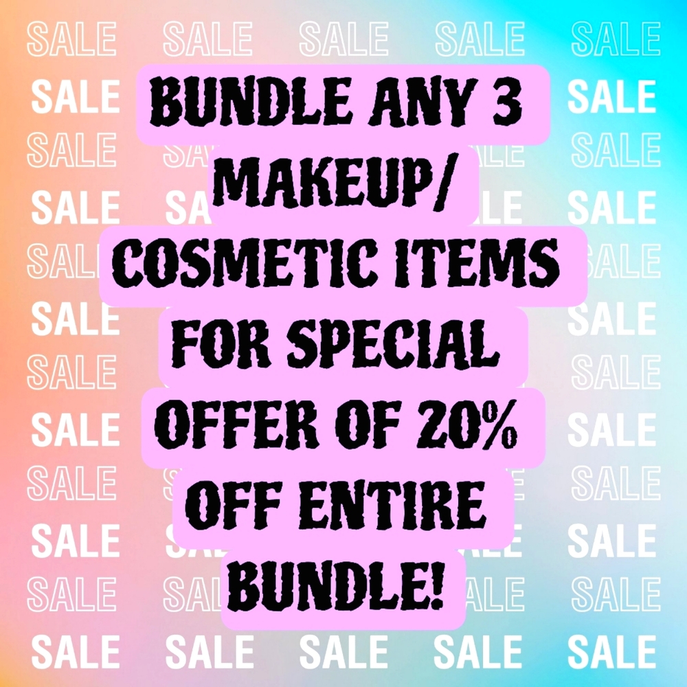BUNDLE OFFER 3 OR MORE 20% OFF SPECIAL